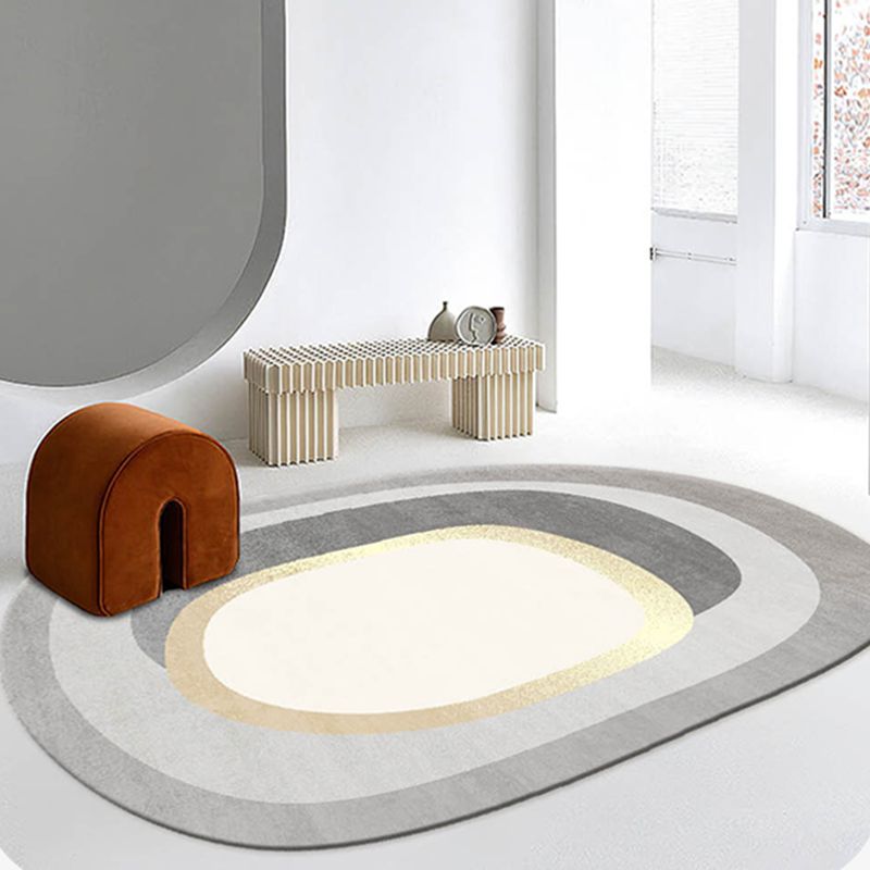 Fancy Modern Rug Blue Contrast Color Area Carpet Non-Slip Backing Area Rug for Drawing Room