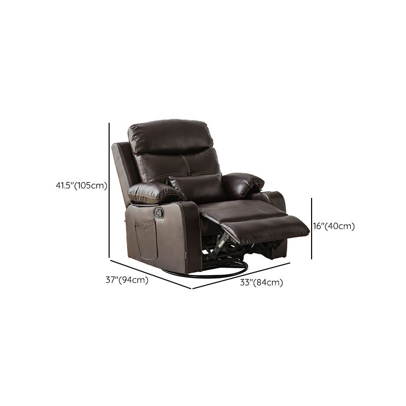 Contemporary Rocking Home Theater Recliner Solid Color Home Theater Recliner