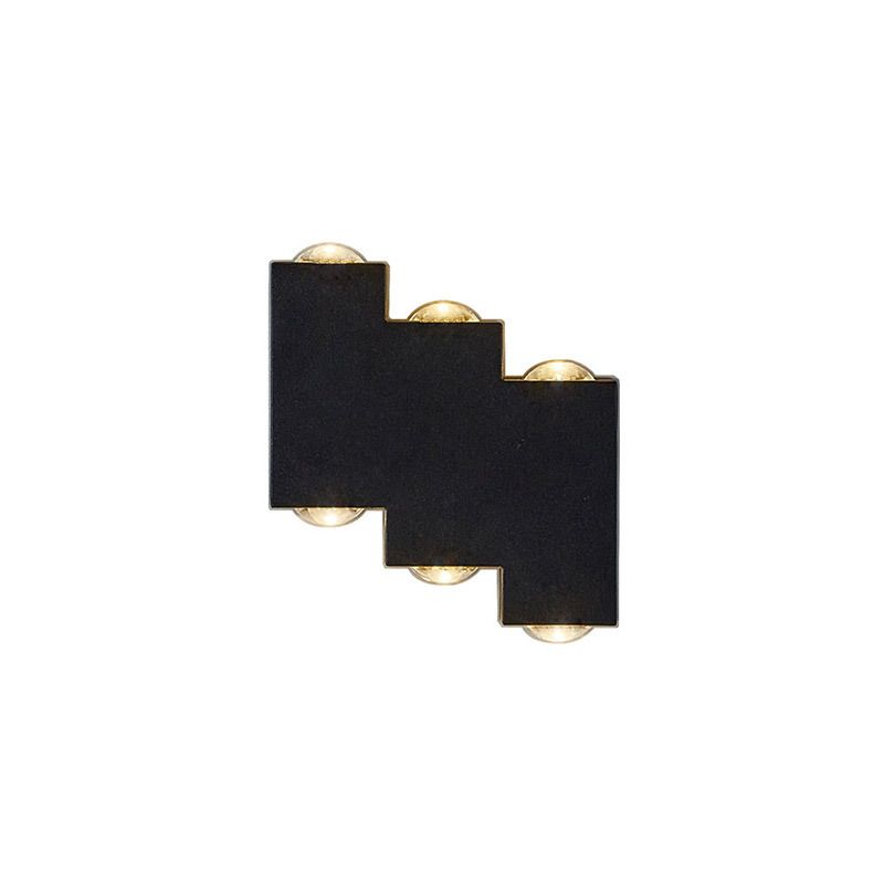 Black Outdoor LED Wall Lamp in Modern Concise Style Aluminium Waterproof Wall Sconce