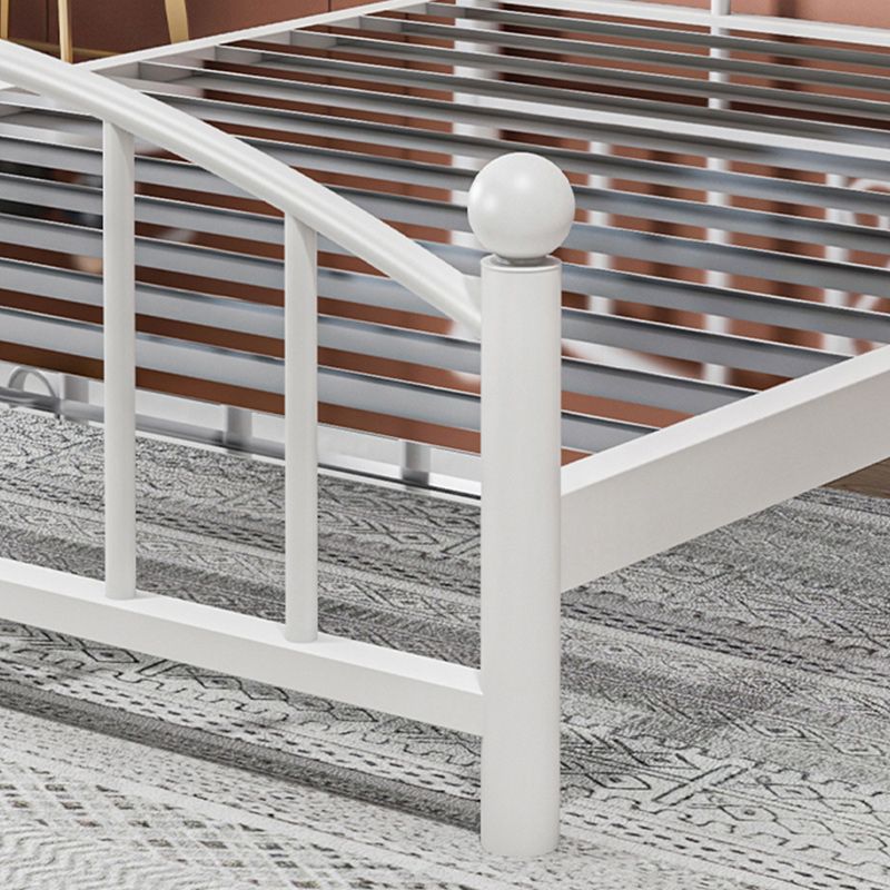 Modern Finish Metallic Open-Frame Bed Glam Wire-Grid Iron Bed Frame with Headboard