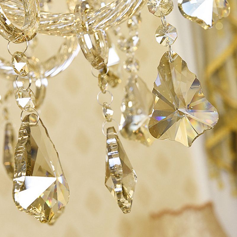 Lustre de style européen Light Crystal Multi-Bulbe Pendant Light pour le salon
