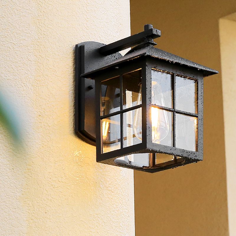 Wrought Iron Wall Lamp Sconce Industrial Loft 1-Light Sconce Lamp for Garden