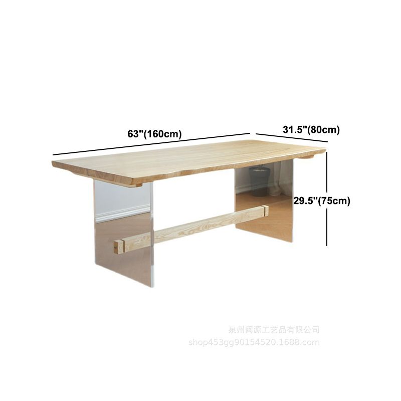 Specialty Dining Table Modern Brown in Solid Wood Table for Kitchen