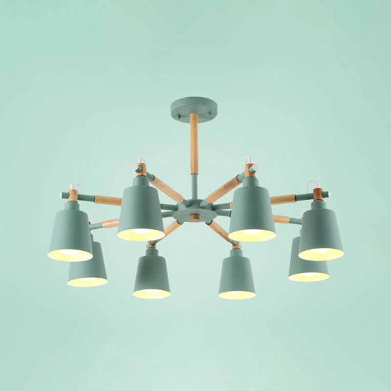 Nordic Multi Head Macron Chandelier Metal Chandelier Lighting Fixtures for Bedroom