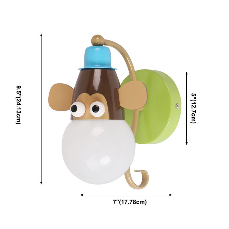 Luces creativas de luz de pared de estilo moderno Lámpara de forma de animal para la habitación del niño dormitorio