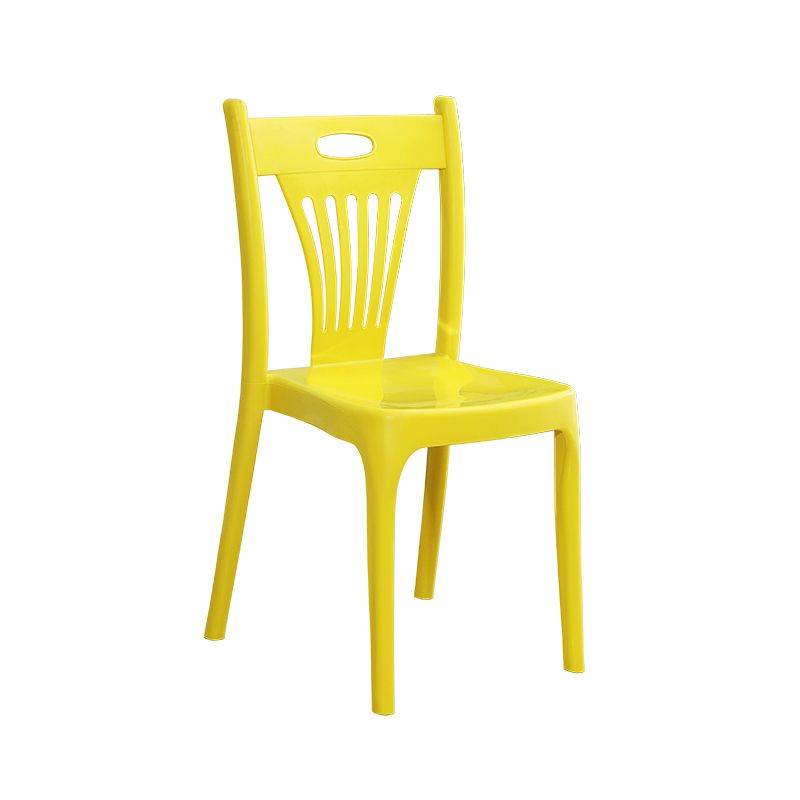 Sillas de comedor de estilo nórdico, silla auxiliar de plástico sin brazos para cocina (juego de 4)