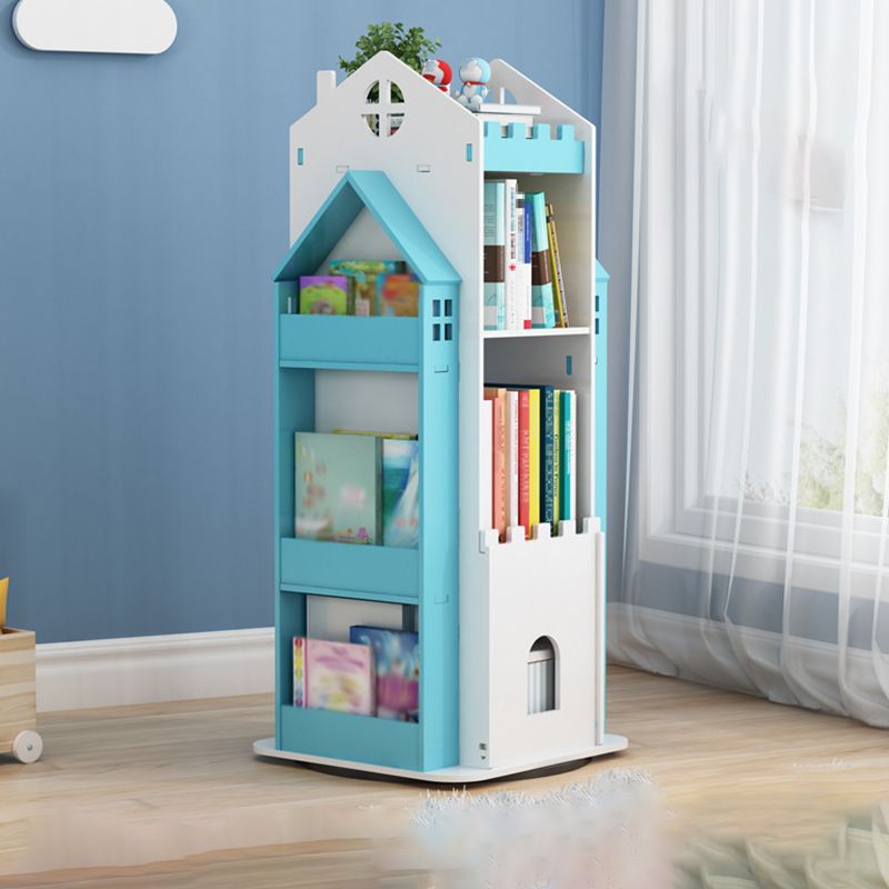 Scandinavian Style Open Back Bookshelf Standard Engineered Wood Bookcase