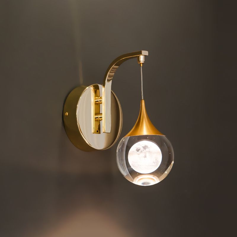 1-Light Geometric Wall Lamps Modern Style Crystal LED Light Fixture