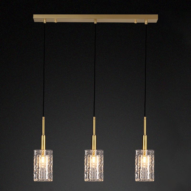 Crystal Cylindrical Hanging Lights Modern Style Hanging Mount Fixture for Bedroom