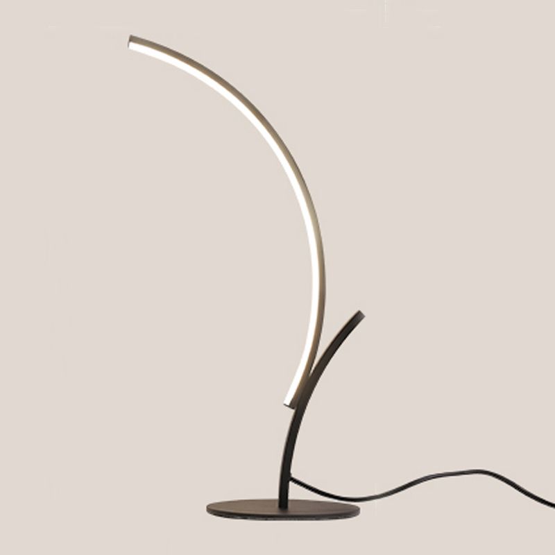 Lineal 1 mesa de luz luz lámparas de mesa de mesa de metal contemporáneas para dormitorio