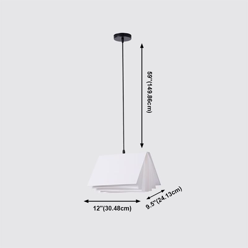 Lámpara de colgante de macarrones de hierro ligero de color colgante artístico moderno con telas