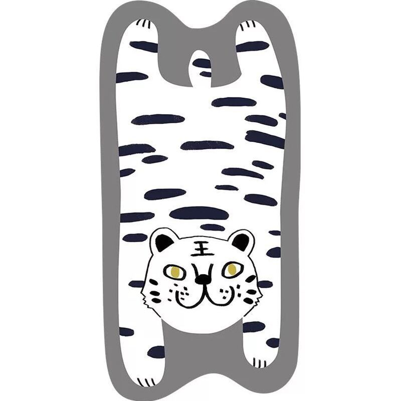 Pink Casual Rug Polyester Leopard Rug Non-Slip Backing Rug for Living Room