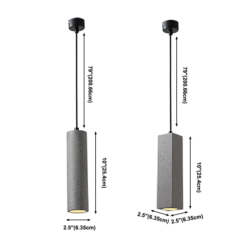 Einzelkopf hängend leichter kreativer Zement zeitgenössische Federung für Foyer