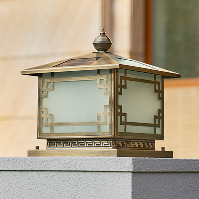 Household LED Pillar Lamp Modern Solar Lighting Fixture for Garden