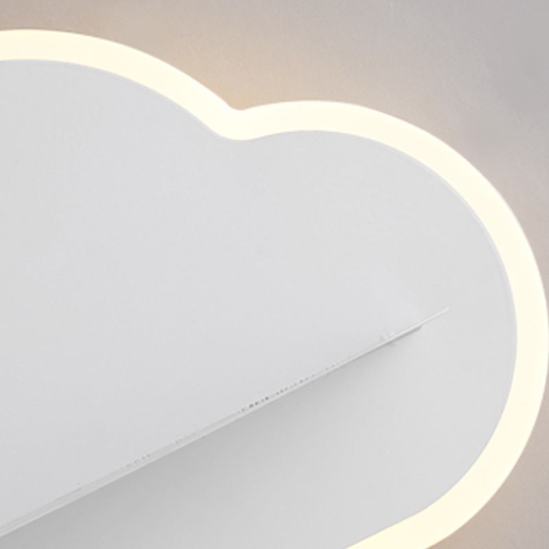 Modern Style Cloud Shape Wall Sconce Metal 1 Light Wall Light for Bedroom