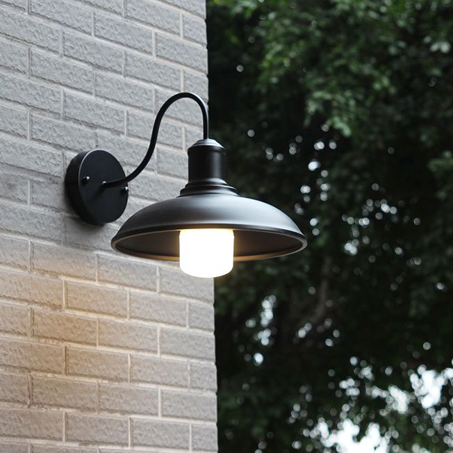 Industrielle Vintage Einwandlampe Schmiedeeisen -Scheunenwandlicht für Außenräume