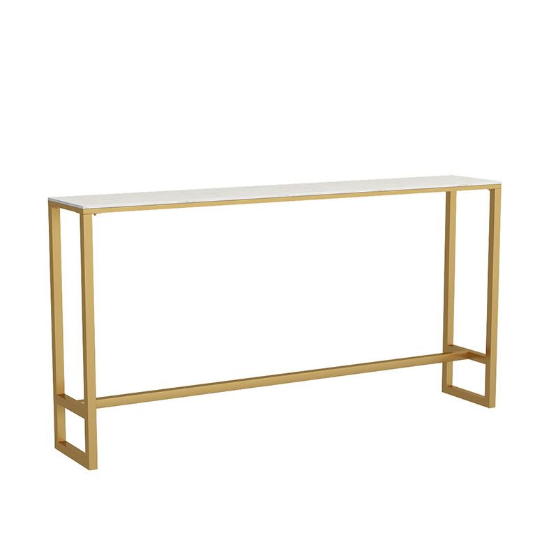 Modern Style Pub Table 41.3-inch Faux Marble Top Table with Gold Base