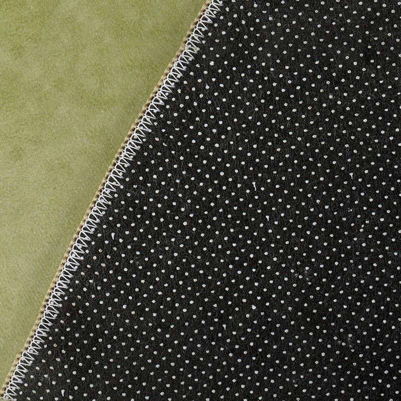 Rapis moderne vert Polyester Rattract Print Rapis lavable pour le salon