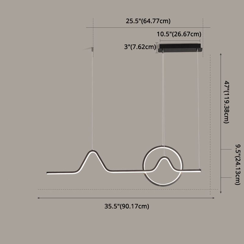 Luz de la isla colgante sombreada de metal Simplicidad estilo LED LIGHTIVE para comedor para comedor