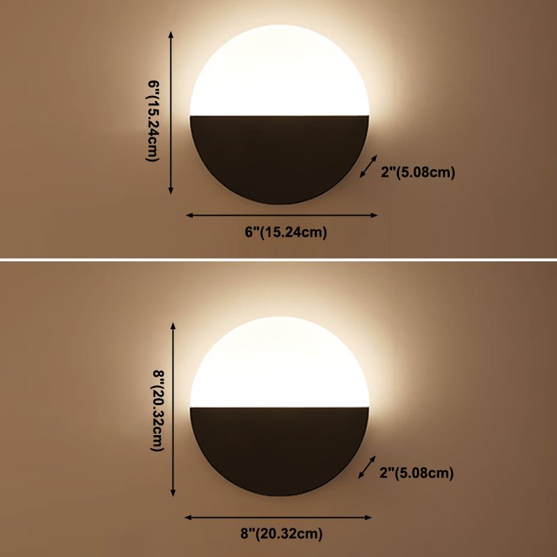 Ring Shape Wall Light Contracted Modern Acrylic Shade Wall Mount Light for Hallway