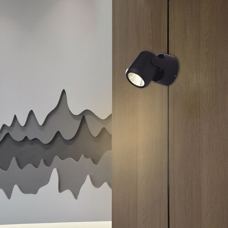 Half Cylinder Shade Single Light Reading Wall Light Modern Style Metal Wall Mount Light Fixture