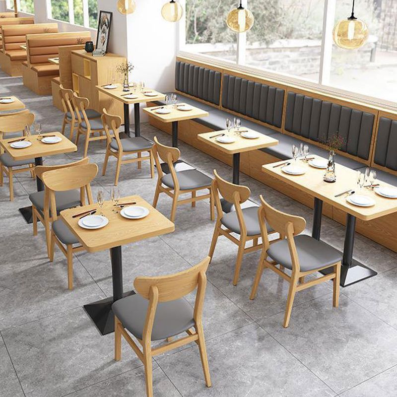 Wood Open Back Dining Chairs Contemporary Upholstered Dining Chairs