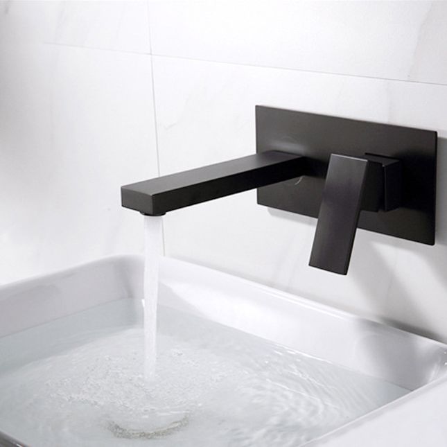 Modern Wall Mounted Faucets Copper Widespread Wall Mounted Bathroom Sink Faucet