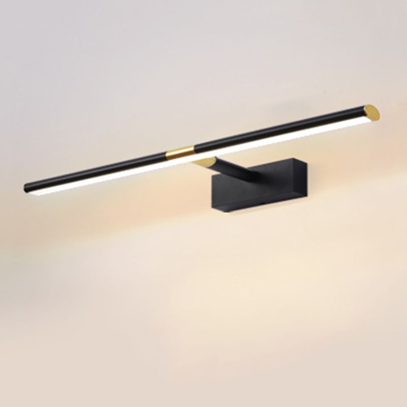 Black Linear Wall Lighting Fixture Contemporary LED Metal Wall Mounted Light Fixture