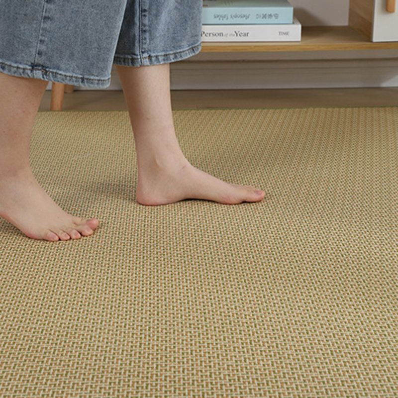 Dunkelbrauner Dorf Teppich Polyester Sisal Teppich Nicht-Rutsch-Backing Teppich für Salon