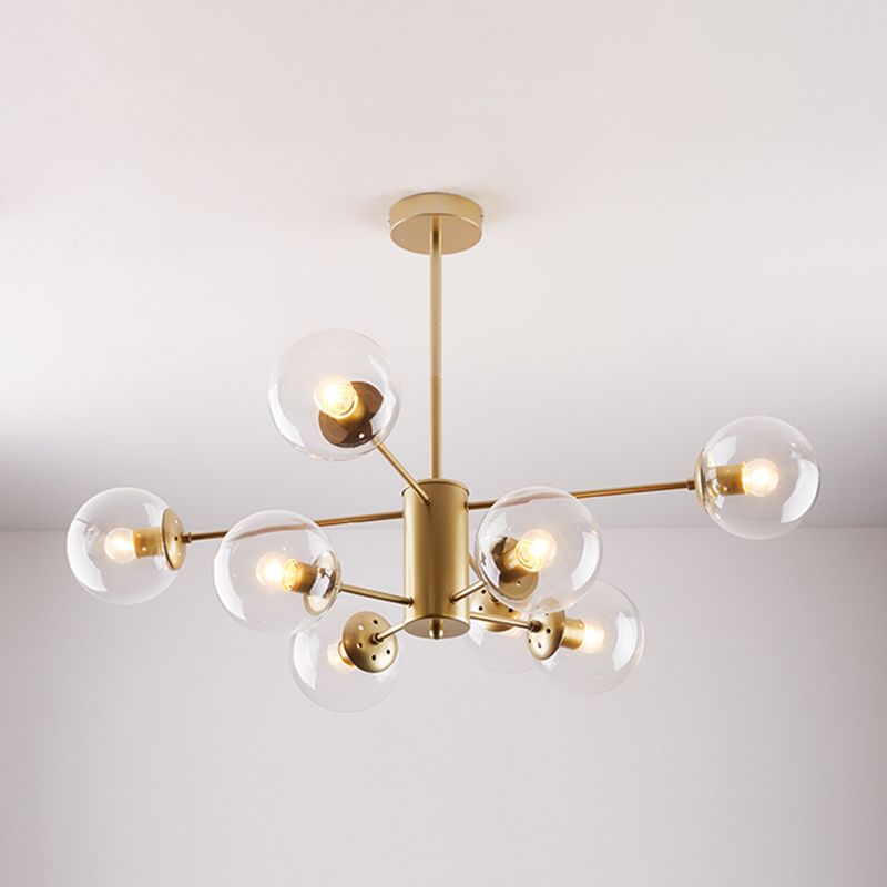 Contemporary Sphere Chandelier Lights Glass Chandelier Pendant Light for Living Room