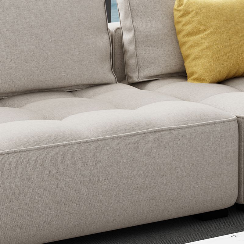 147.63" W X 70.86" D X 37.41" H Linen One Side Arm Sofa & Chaise for Living Room