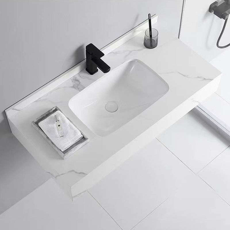 Stone Bathroom Vanity Modern Space Saver Vanity for Bathroom