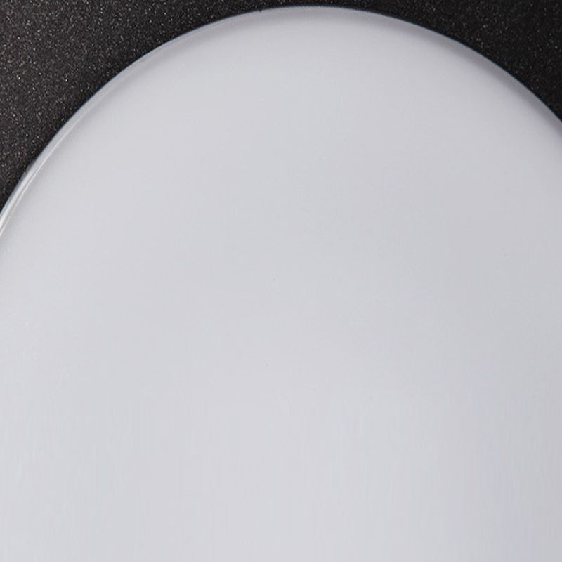 1 - Light Interior LED Wall Light Contemporary Round Black Wall Mount