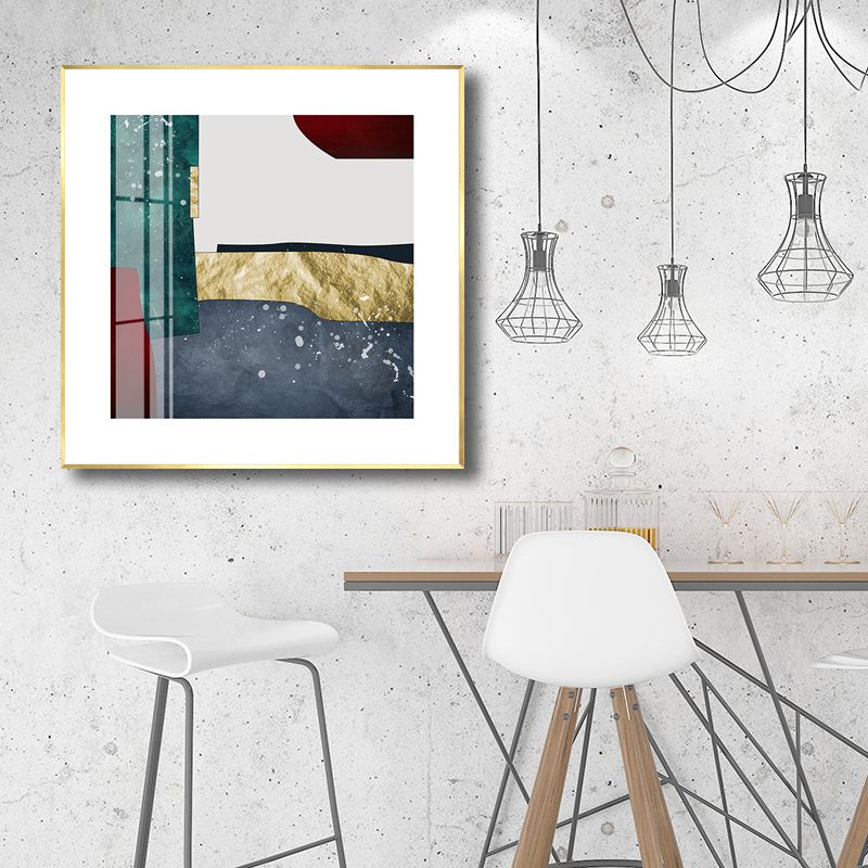 Lichte kleur abstracte muur decor getextureerde eigentijdse stijl meisjes slaapkamer canvas