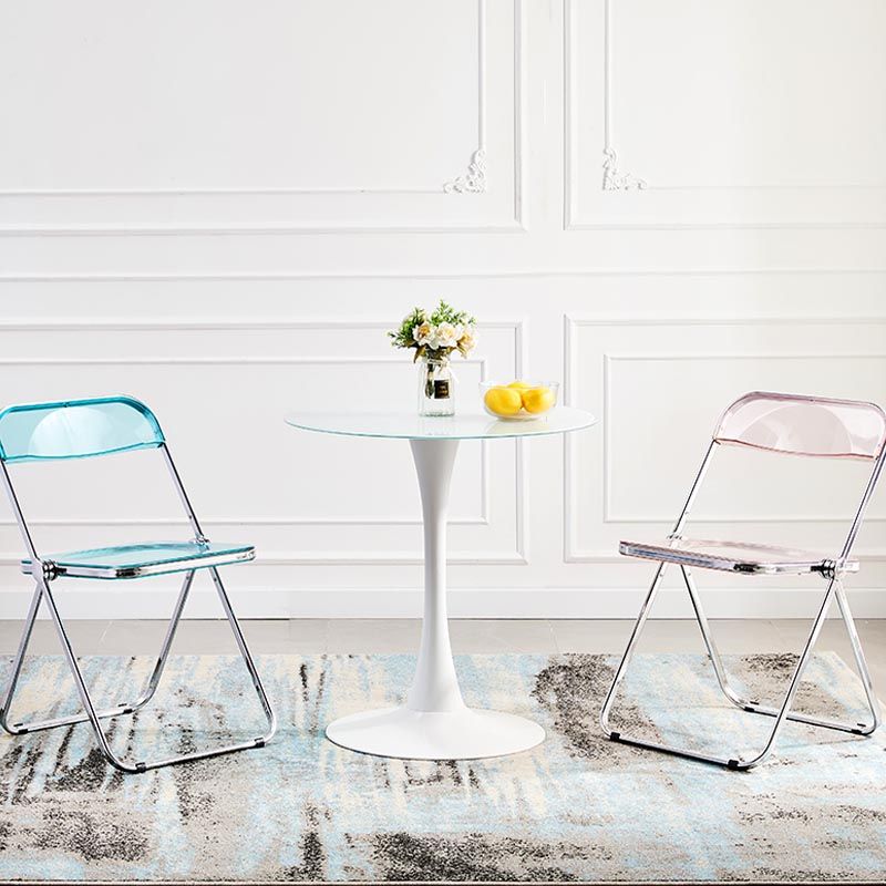 Minimalism Style Round Top Restaurant Table Metal Base Dining Table