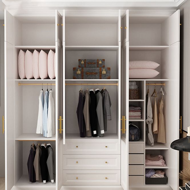 Solid Wood Wardrobe Armoire with Shelves French Country Wardrobe Cabinet