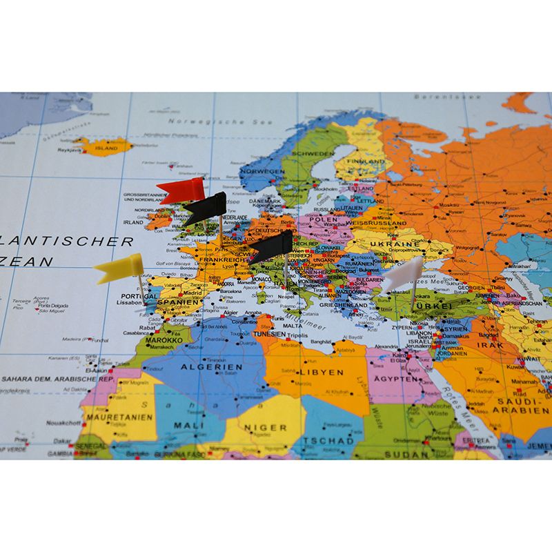 Minimalist Wall Mural Decal World Map Wall Covering for Meeting Room Home Decorative