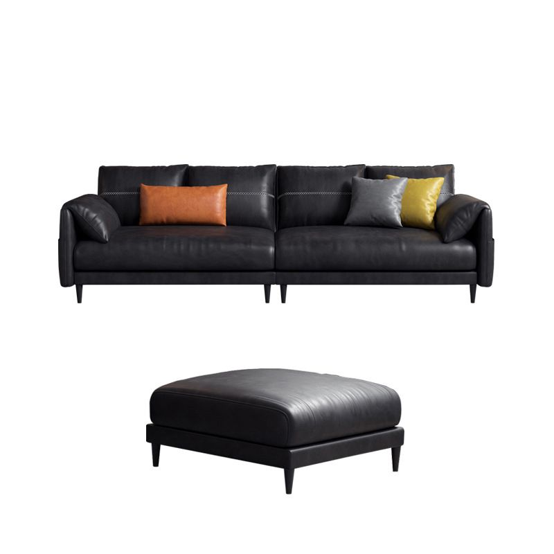 Dark Gray Faux Leather Sofa/Sectionals with Wear-Resistant and Storage