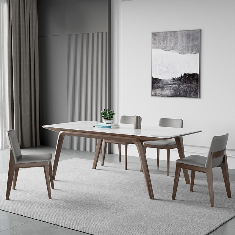 Medieval Modern Stone Dining Table Rectangle Table for Dining Room