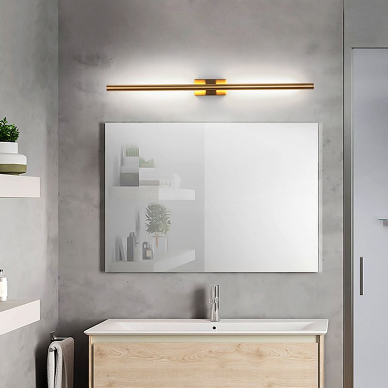 1 Light Linear Wall Mounted Lamps Modern Style Metal Wall Sconce Lights