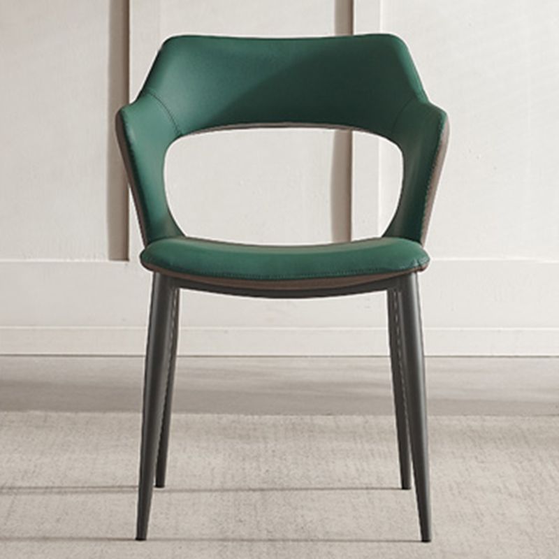 Industrial Dining Arm Chair Upholstered Dining Accent Chair for Home