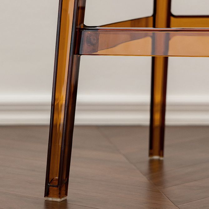 Modern Armless Backrest Counter Stool Acrylic Cashier Bar Stool with Pedal