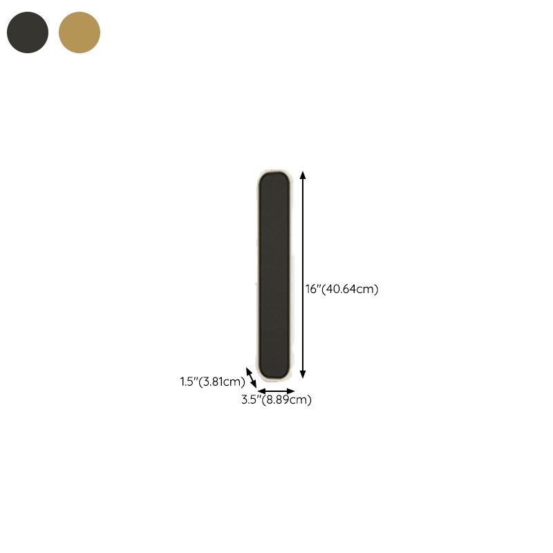 Modern Metal Wall Sconce Rectangle Shape Wall Light with Acrylic Shade for Bedroom