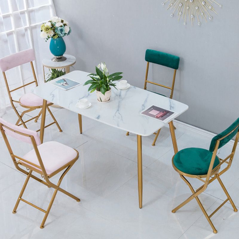 1/5 Pieces Nordic Dining Set Rectangle Stone Dining Table for Dining Room