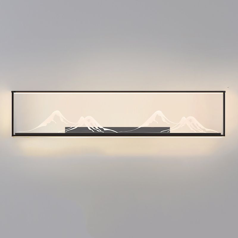 Metall quadratische Form Wandleuchten moderner Stil 2 Leuchten Wandmontage Licht montiert