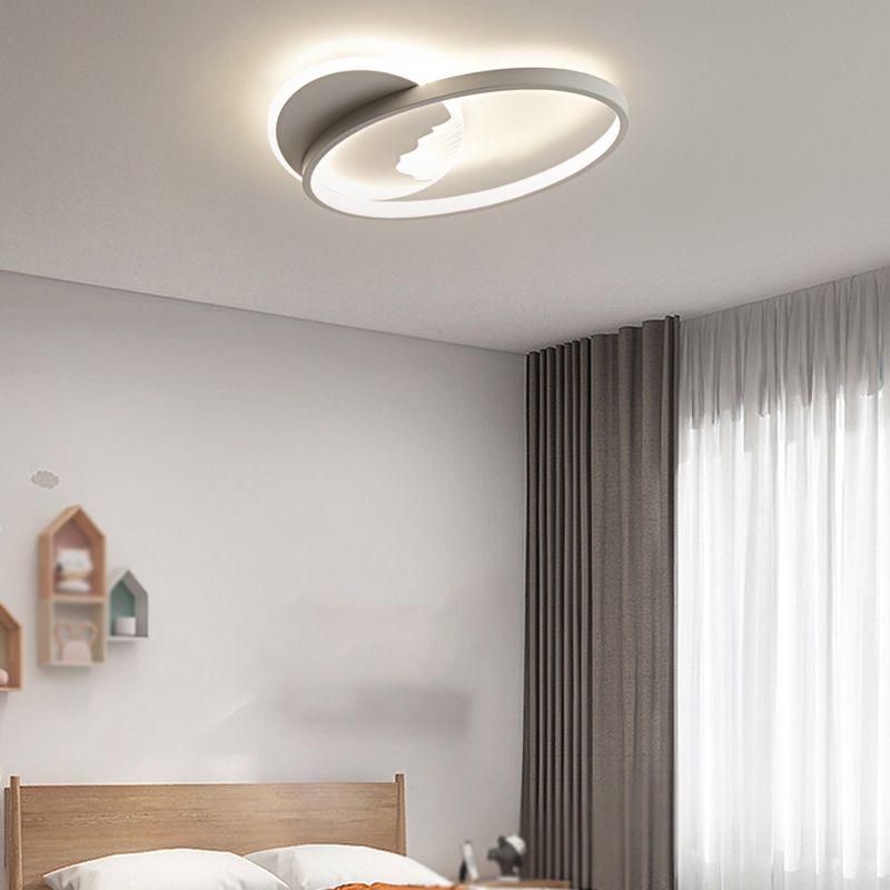 Contemporary Flush Mount Metal Ceiling Mounted Fixture for Bedroom