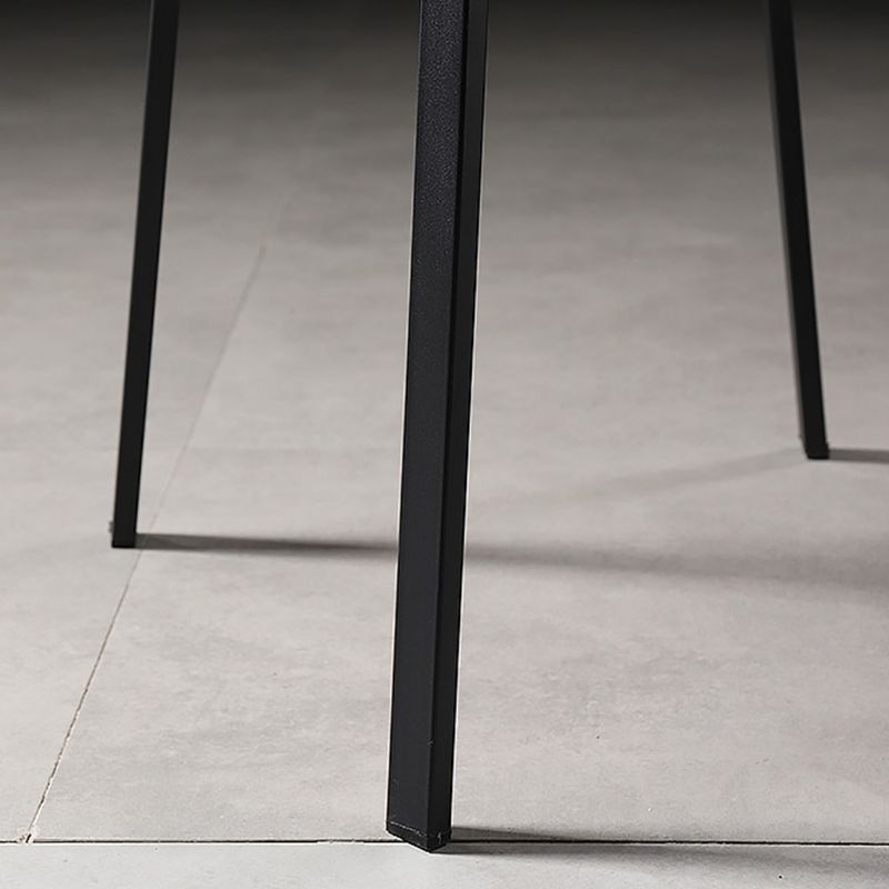 Silla de comedor de metal de estilo industrial Silla de comedor con respaldo sólido y brazo