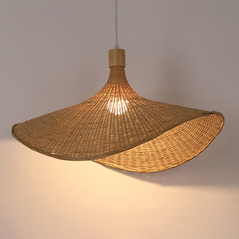 Minimalist Handmade Pendant Light, Cowboy Hat Shade 1-Light Pendant Lighting
