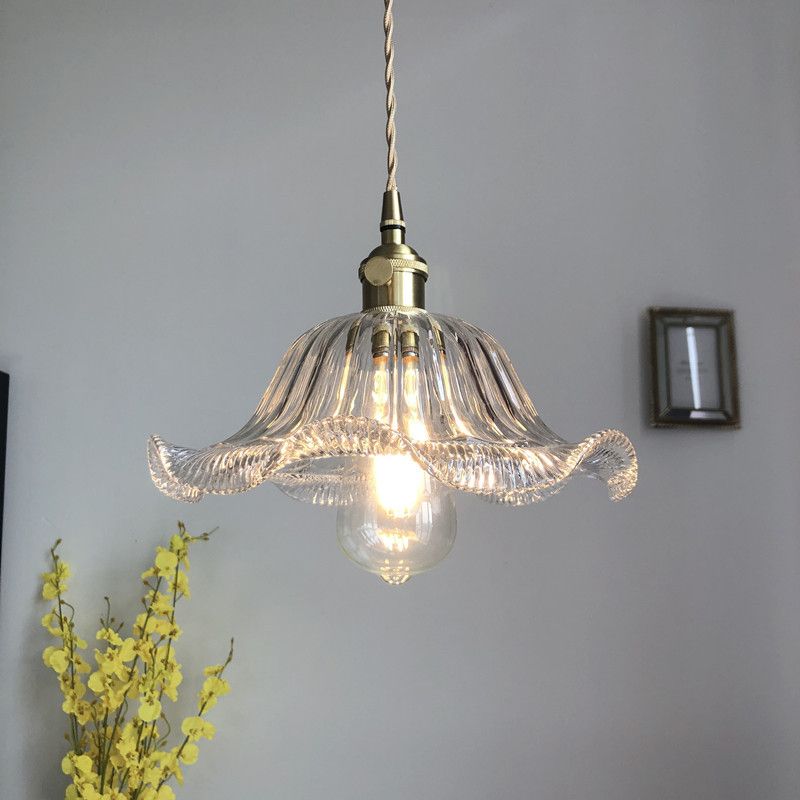 1 Light Glass Pendant Ceiling Lights Industrial Cone Pendant Ceiling Light for Dining Room