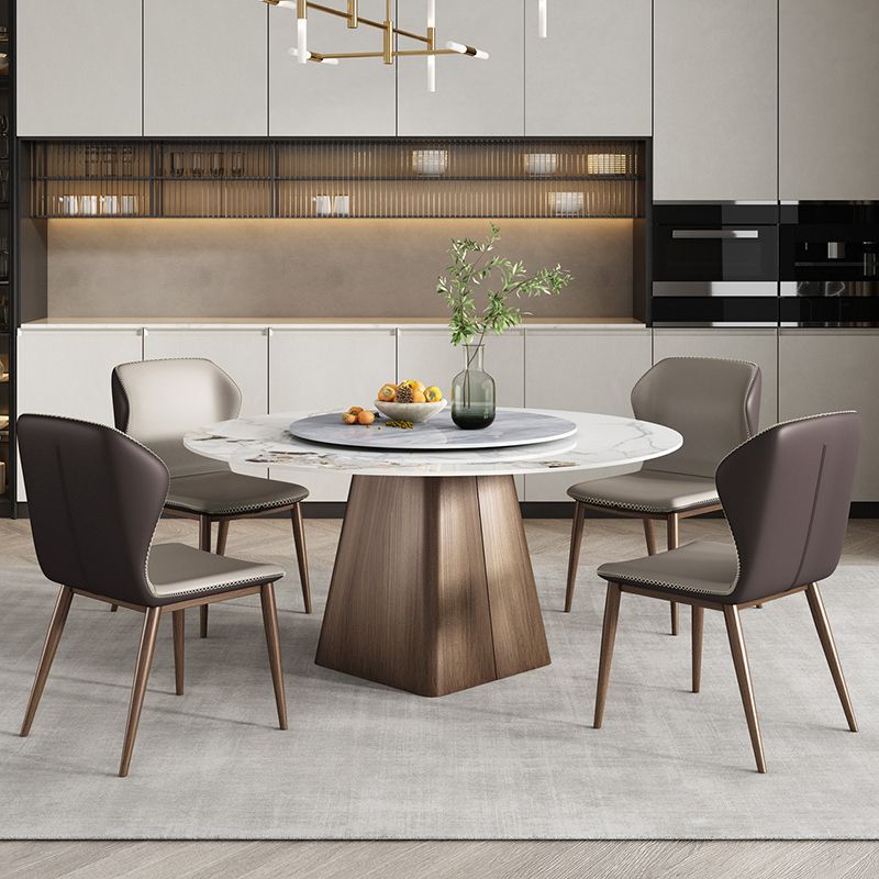 Contemporary Round Shape Dining Set Sintered Stone Top Dining Table Furniture for Restaurant